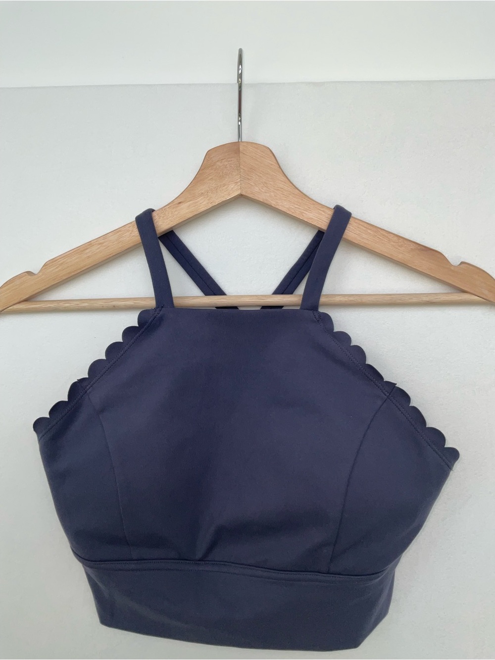 Zella Scalloped-Edge Crop Bralette
